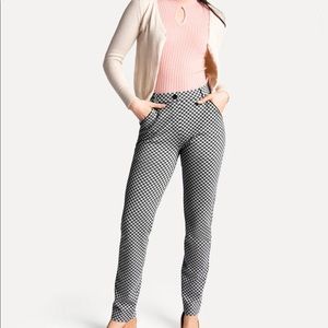 Betabrand Catstooth black and white pants XXL Petite